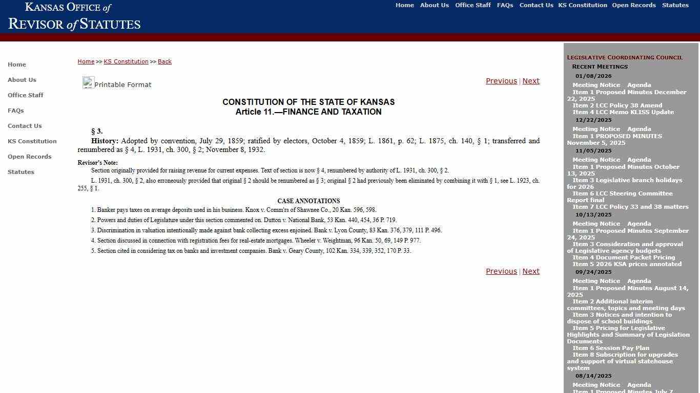 ART. 11, § 3—Kansas Constitution