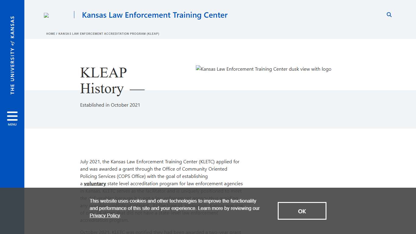 About KLEAP Kansas Law Enforcement Training Center